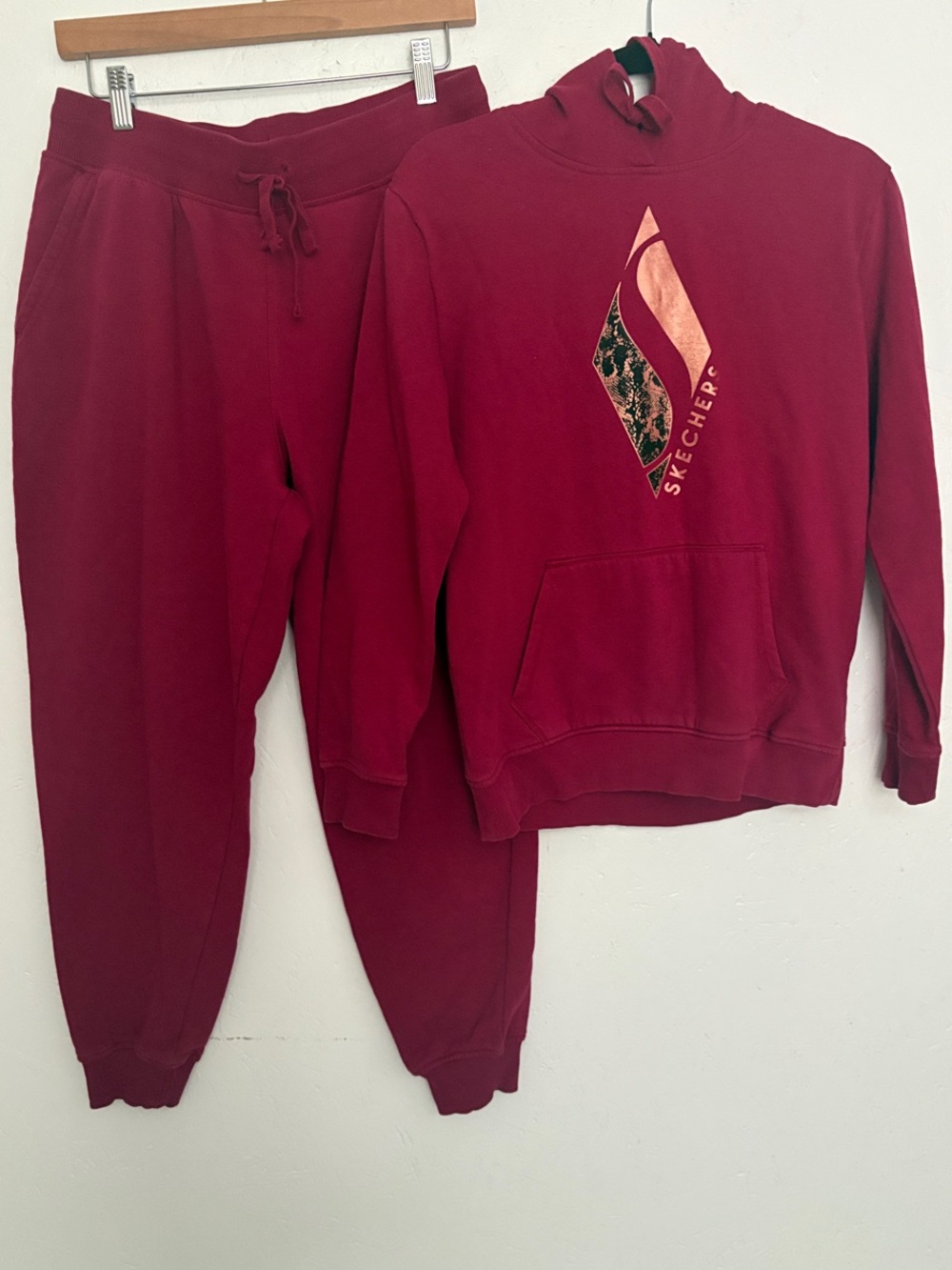 Skechers Maroon Hoodie and Joggers Set